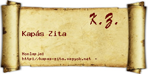 Kapás Zita névjegykártya