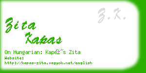 zita kapas business card